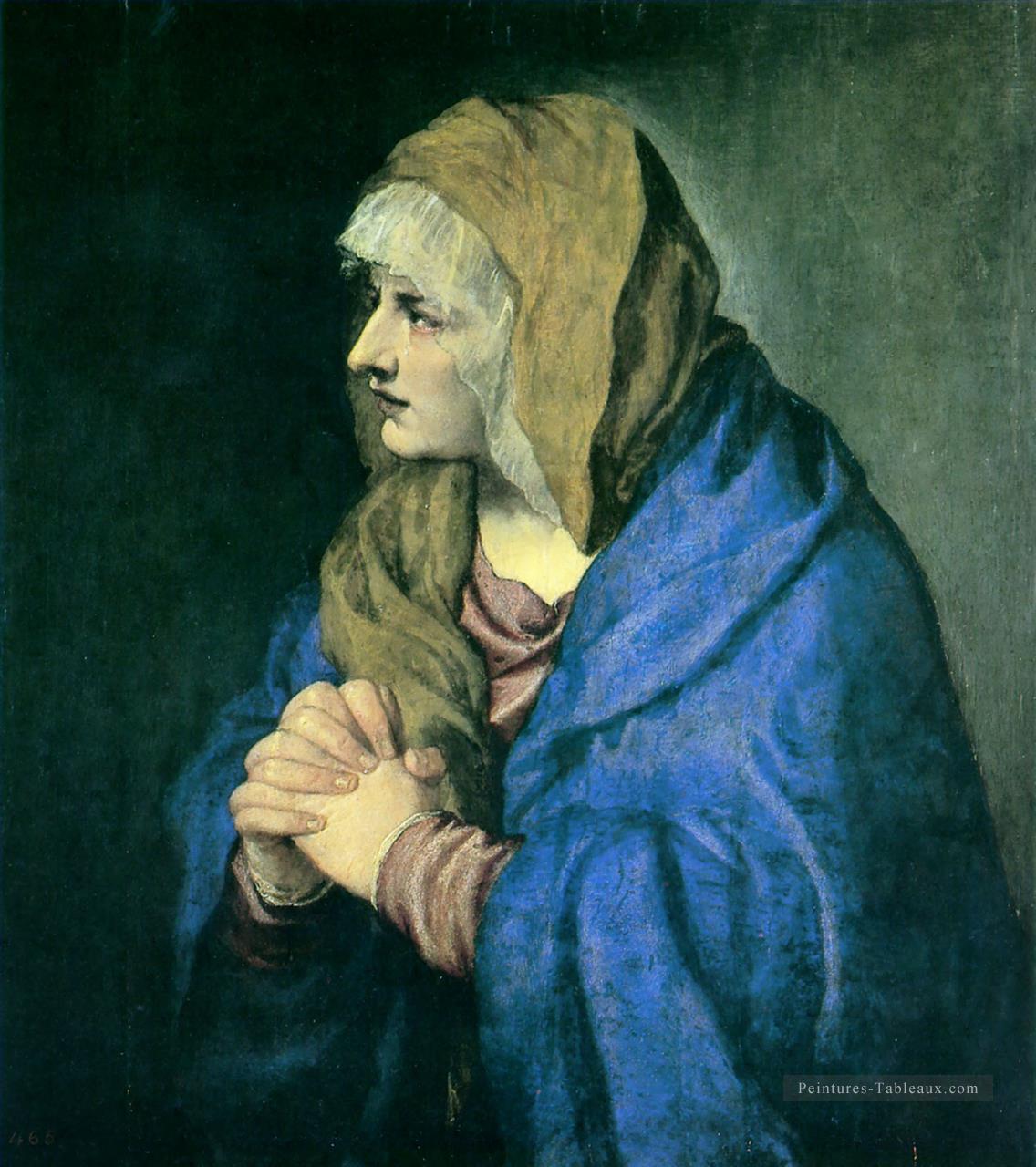 Mater Dolorosa Tiziano Titien Peintures à l'huile